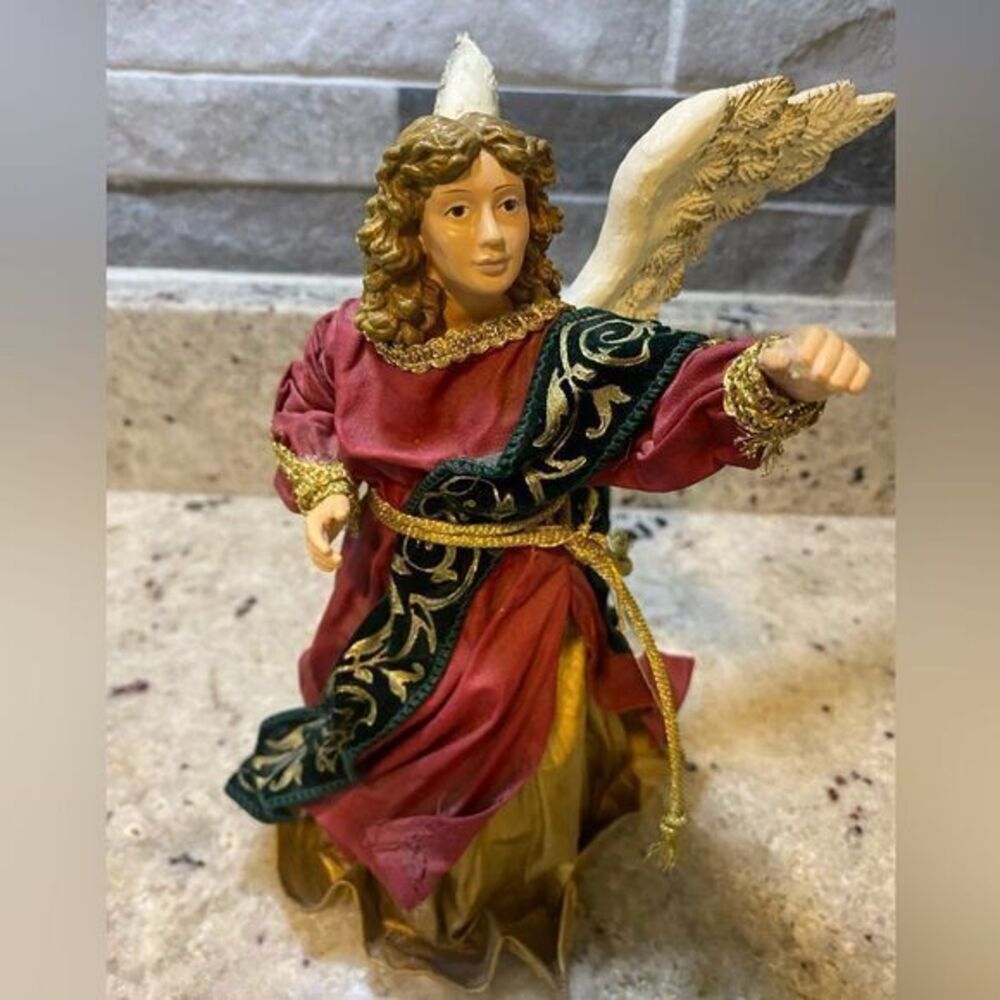 Vintage Paper Mache Christmas Angel Tree Topper